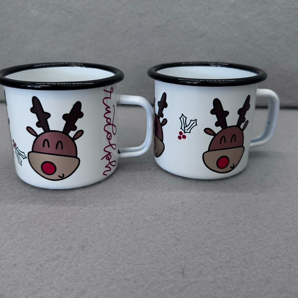 Rudolph, the rednosed reindeer, drink mugs